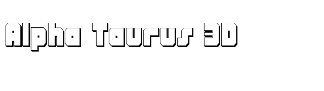 Alpha Taurus 3D font preview