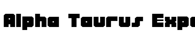 Alpha Taurus Expanded font preview