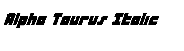 Alpha Taurus Italic font preview