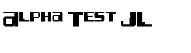 Alpha Test JL font preview