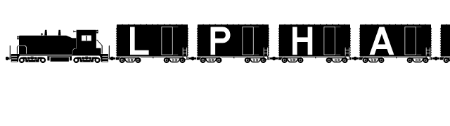 AlphabetTrain Boxcar font preview