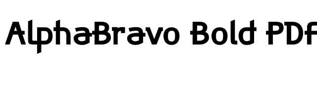 AlphaBravo Bold PDF font preview