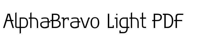 AlphaBravo Light PDF font preview