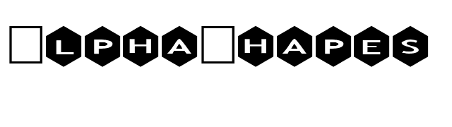 AlphaShapes hexagons font preview