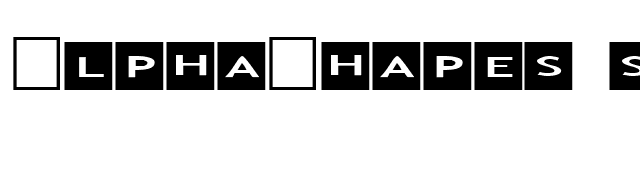 AlphaShapes squares font preview