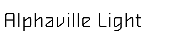 Alphaville Light font preview