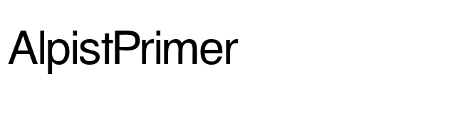 AlpistPrimer font preview