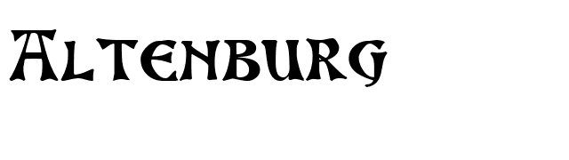 Altenburg font preview