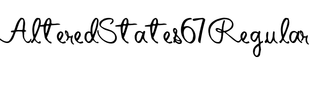 AlteredStates67 Regular ttcon font preview