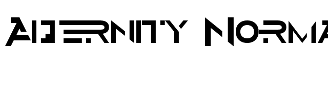 Alternity Normal font preview