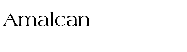 Amalcan font preview