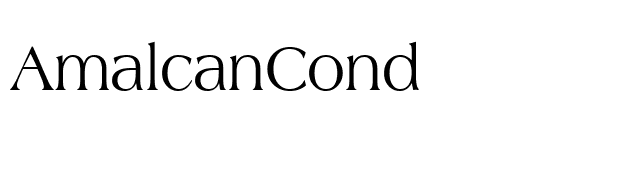 AmalcanCond font preview