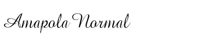 Amapola Normal font preview