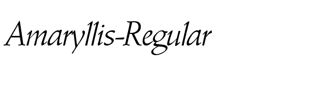 Amaryllis-Regular font preview