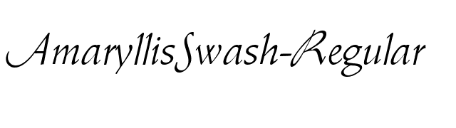 AmaryllisSwash-Regular font preview