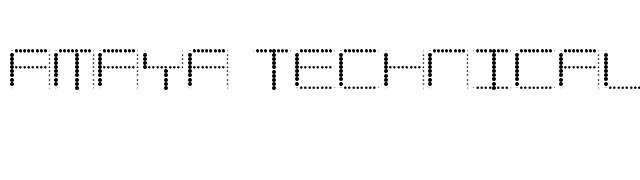 Amaya Technical Dots Regular font preview