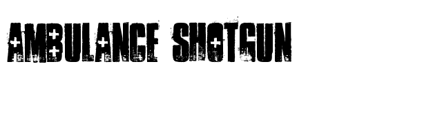 Ambulance Shotgun font preview