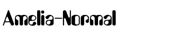 Amelia-Normal font preview