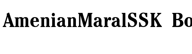 AmenianMaralSSK Bold font preview