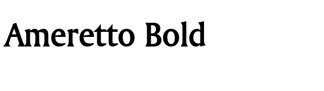 Ameretto Bold font preview