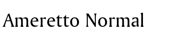 Ameretto Normal font preview