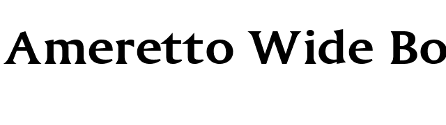 Ameretto Wide Bold font preview