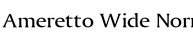 Ameretto Wide Normal font preview