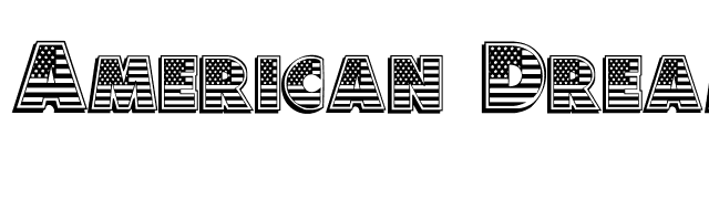 American Dream font preview