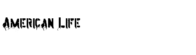 American Life font preview