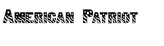 American Patriot font preview