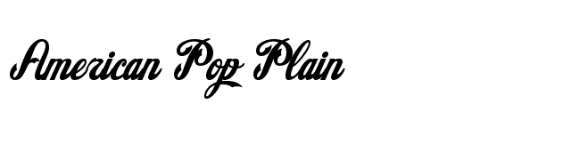 American Pop Plain font preview