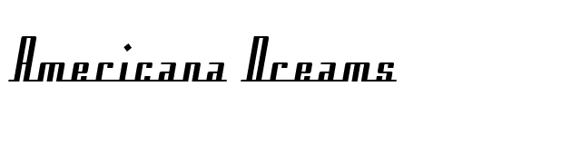 Americana Dreams font preview