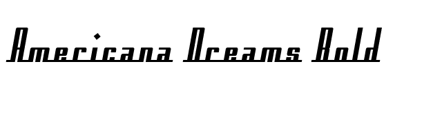 Americana Dreams Bold font preview