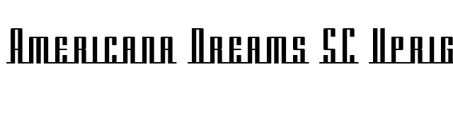 Americana Dreams SC Upright font preview