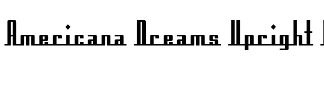 Americana Dreams Upright Bold font preview