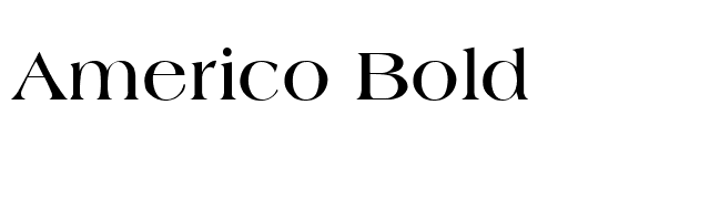 Americo Bold font preview