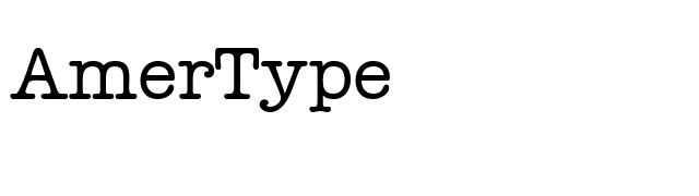 AmerType font preview