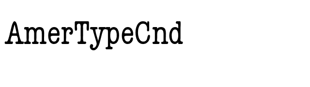 AmerTypeCnd font preview