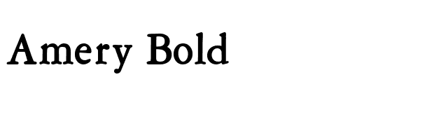 Amery Bold font preview