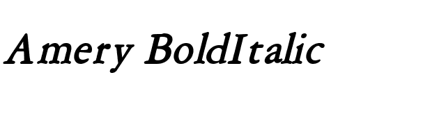 Amery BoldItalic font preview