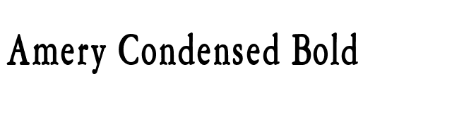 Amery Condensed Bold font preview