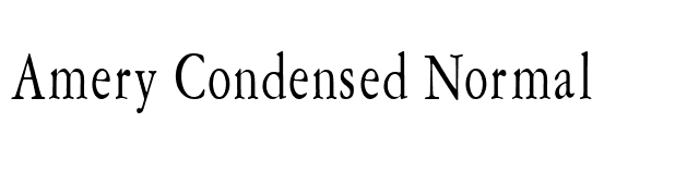 Amery Condensed Normal font preview