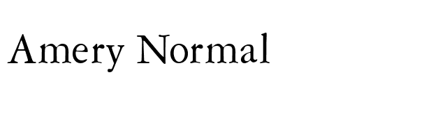 Amery Normal font preview