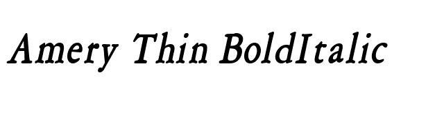 Amery Thin BoldItalic font preview