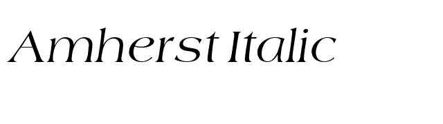 Amherst Italic font preview