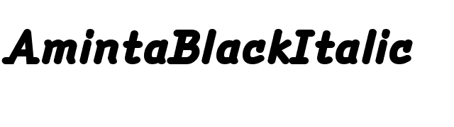 AmintaBlackItalic font preview