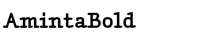 AmintaBold font preview