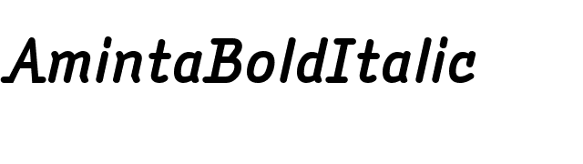 AmintaBoldItalic font preview