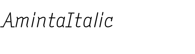 AmintaItalic font preview