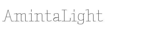 AmintaLight font preview